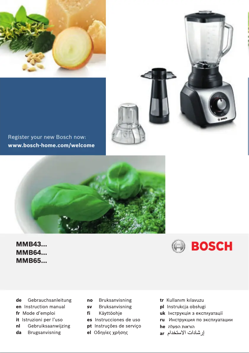 Página 1 del manual Manual de usuario Bosch SilentMixx MMB64G6M