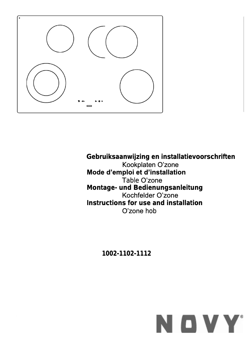 Imagen de la primera página del manual del dispositivo O’zone 1002