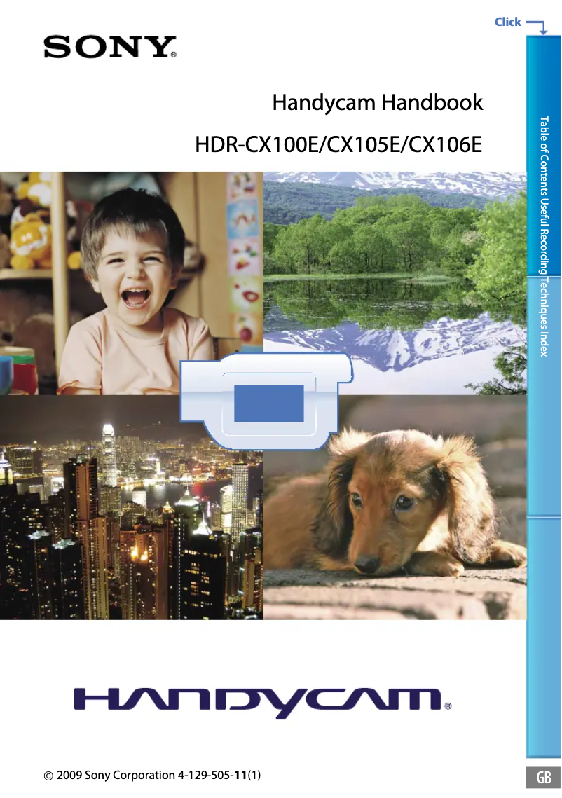 Página 1 del manual Manual de usuario Sony HDR-CX105ER