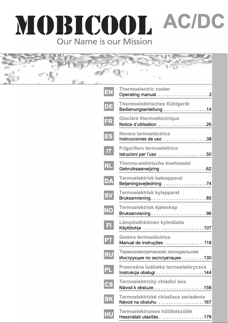 Imagen de la primera página del manual del dispositivo W38 AC/DC
