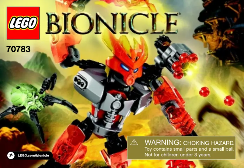 Imagen de la primera página del manual del dispositivo Bionicle 70783