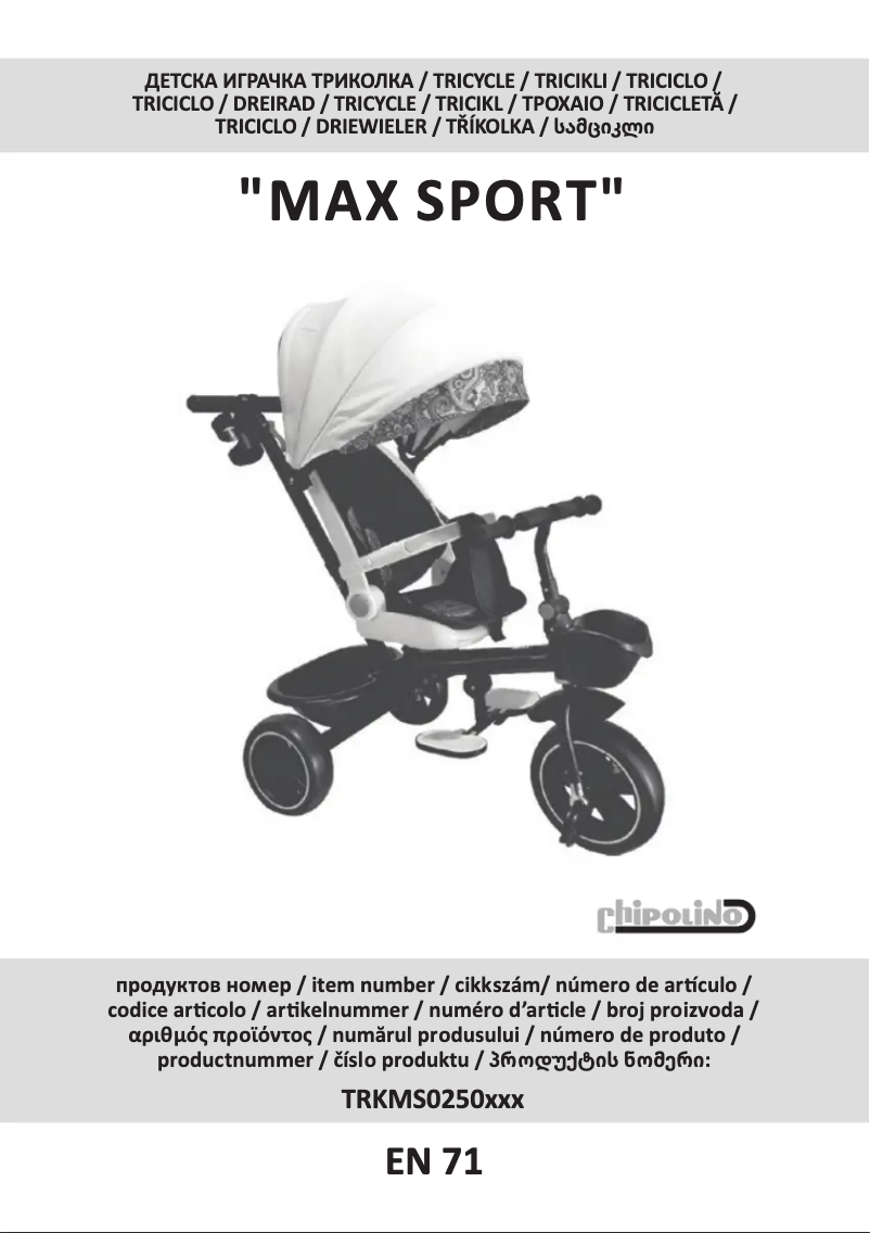 Imagen de la primera página del manual del dispositivo Max Sport