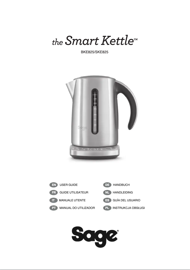 Imagen de la primera página del manual del dispositivo the Smart Kettle SKE825