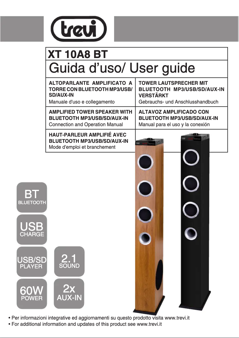 Página nº 1 - Manual de usuario Trevi XT 10A8 BT