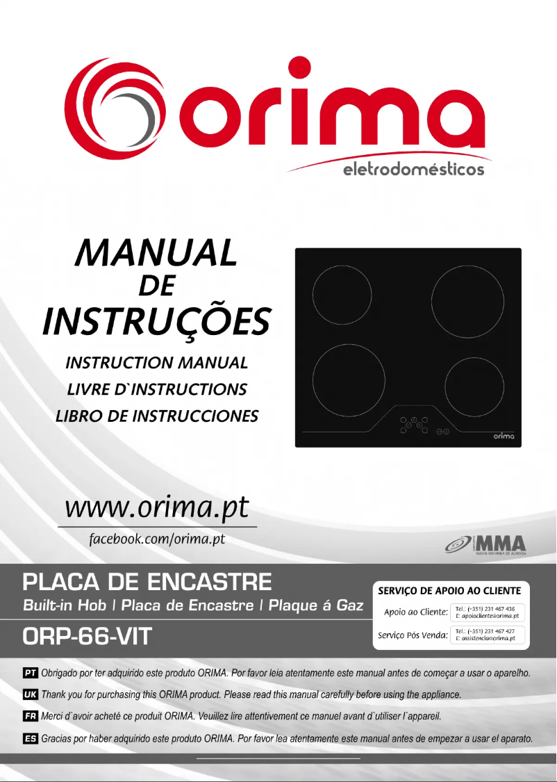 Página 1 del manual Manual de usuario Orima ORP-66-VIT