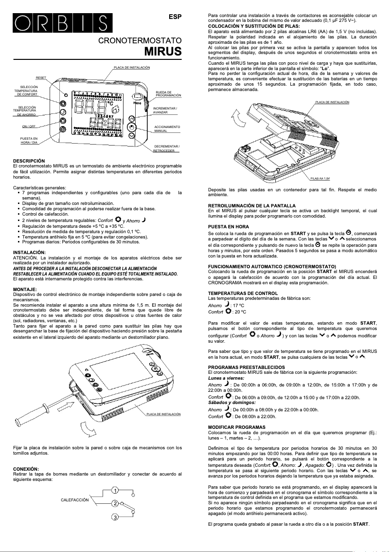 Imagen de la primera página del manual del dispositivo OB324700