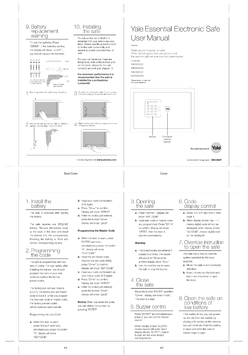 Imagen de la primera página del manual del dispositivo YSE/200/EG4