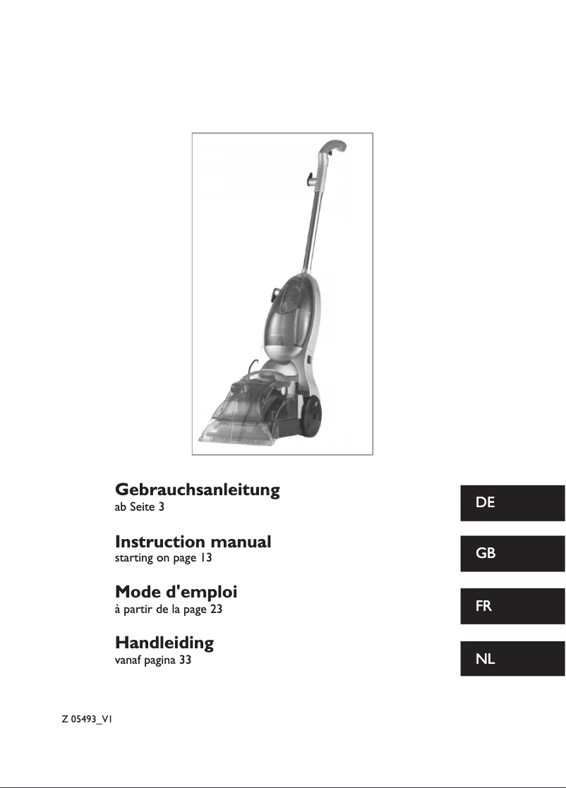 Página 1 del manual Manual de usuario Cleanmaxx Z 05493