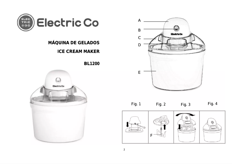 Página 1 del manual Manual de usuario Electric Co BL1200