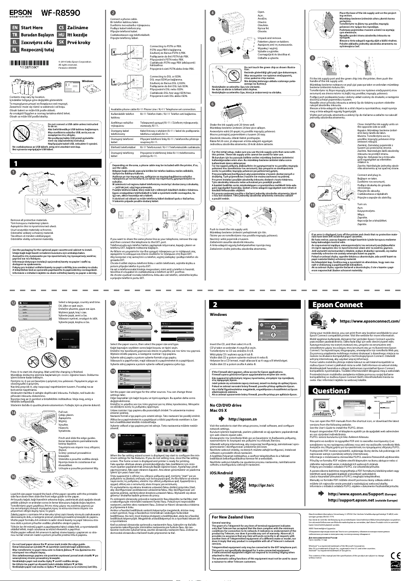 Página 1 del manual Guía de instalación Epson WorkForce Pro WF-R8590