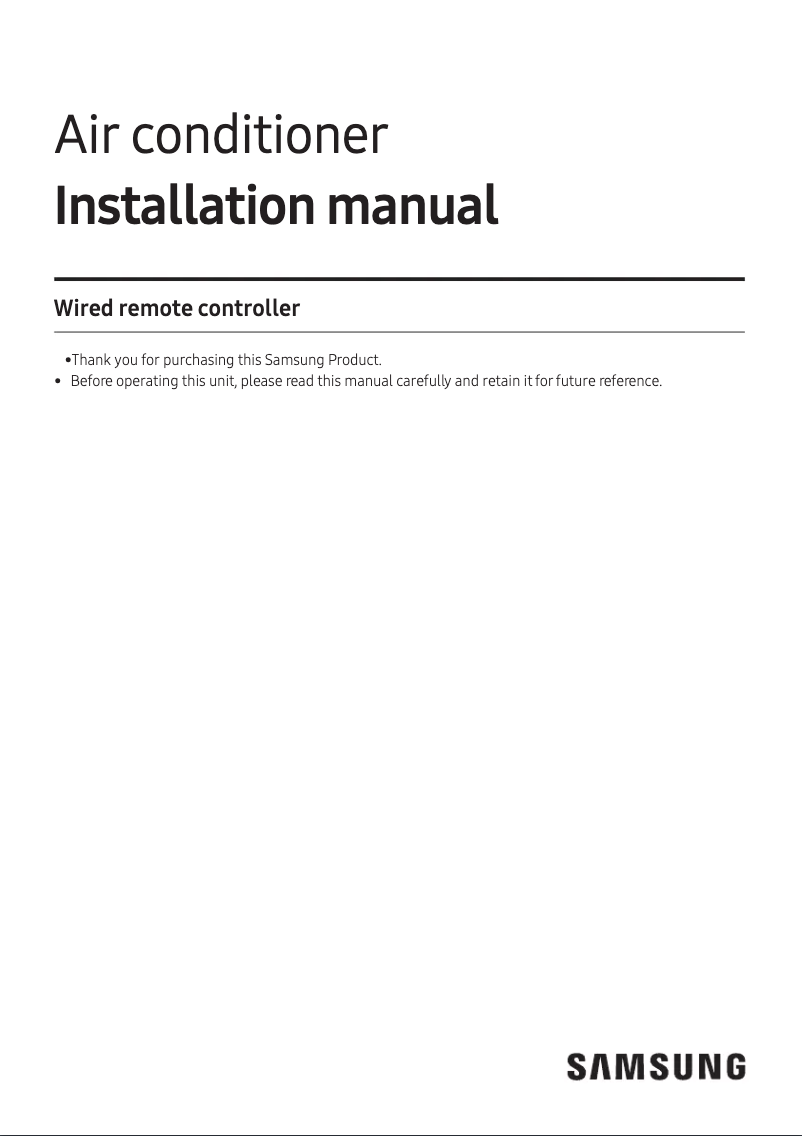 Página 1 del manual Guía de instalación Samsung MWR-WG00KN