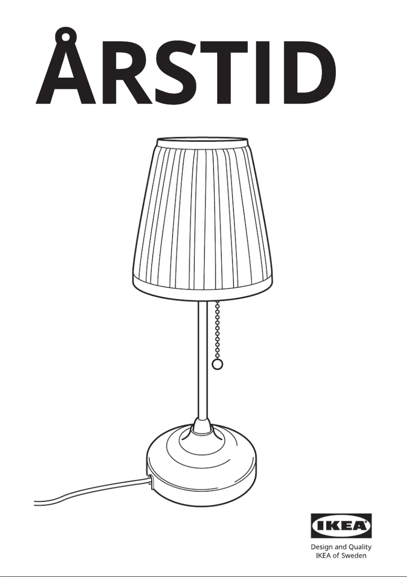 Imagen de la primera página del manual del dispositivo ÅRSTID 405.366.17