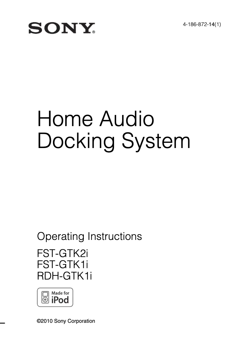 Imagen de la primera página del manual del dispositivo FST-GTK1i