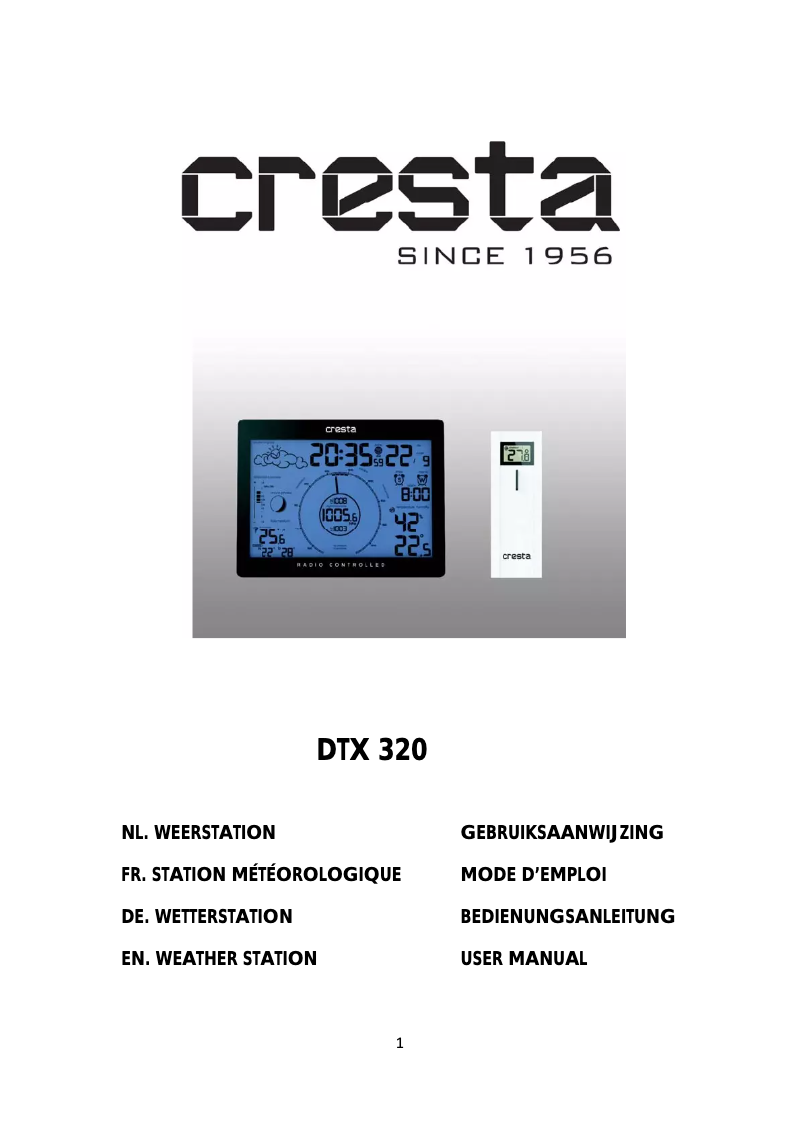 Imagen de la primera página del manual del dispositivo DTX320