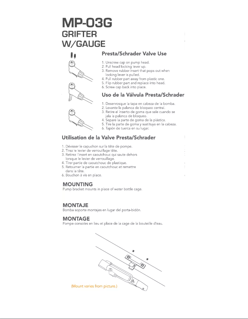 Imagen de la primera página del manual del dispositivo MP-03G