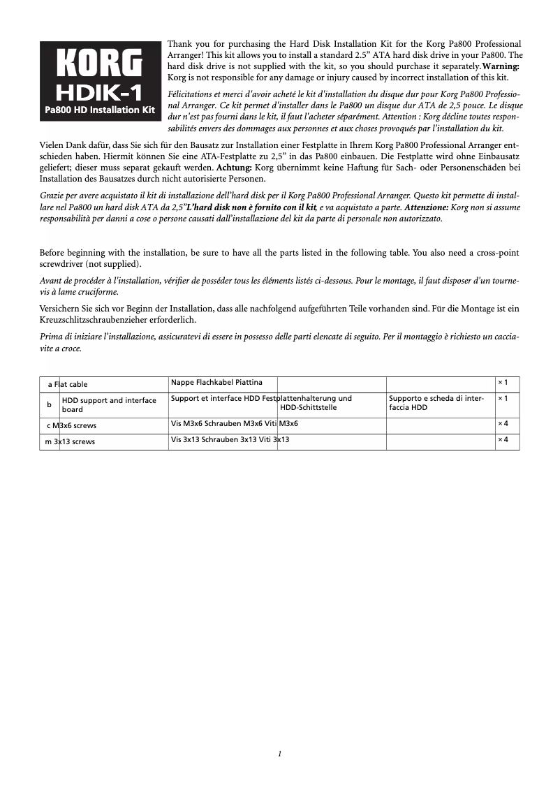 Imagen de la primera página del manual del dispositivo Pa800