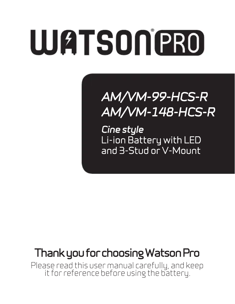Página 1 del manual Manual de usuario Watson VM-148-HCS-R