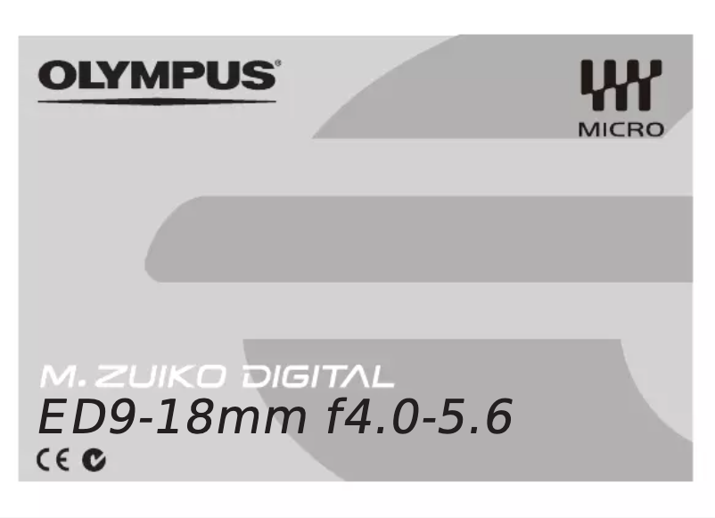 Imagen de la primera página del manual del dispositivo M.Zuiko Digital ED9-18mm f4.0-5.6