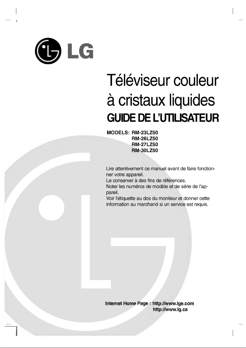 Página nº 1 - Manual de usuario LG RM-26LZ50