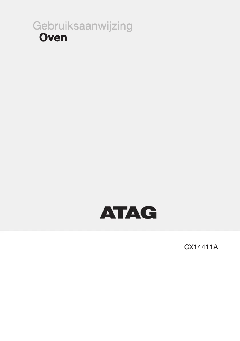 Página 1 del manual Manual de usuario Atag CX14411A