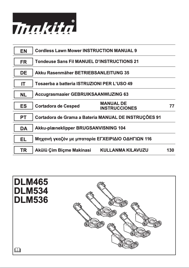 Página 1 del manual Manual de usuario Makita DLM534Z