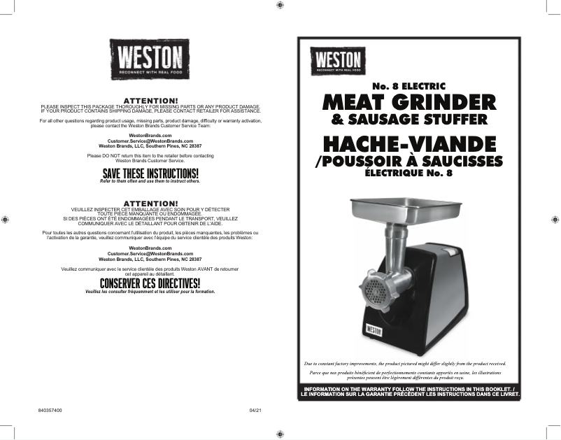 Imagen de la primera página del manual del dispositivo 33-0801-W