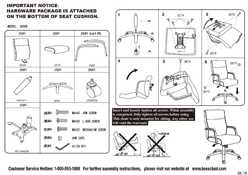 Página 1 del manual Manual de usuario Boss B696