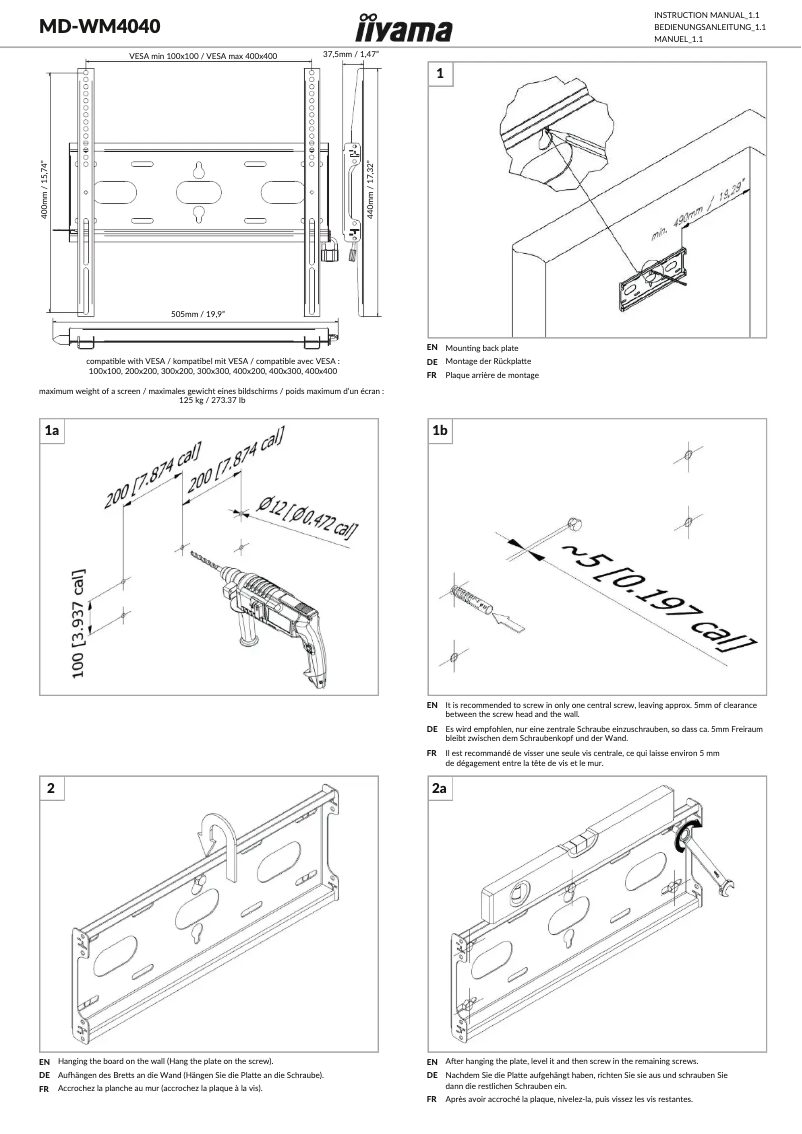 Imagen de la primera página del manual del dispositivo MD-WM4040