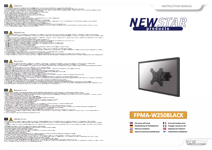 Imagen de la primera página del manual del dispositivo FPMA-W250