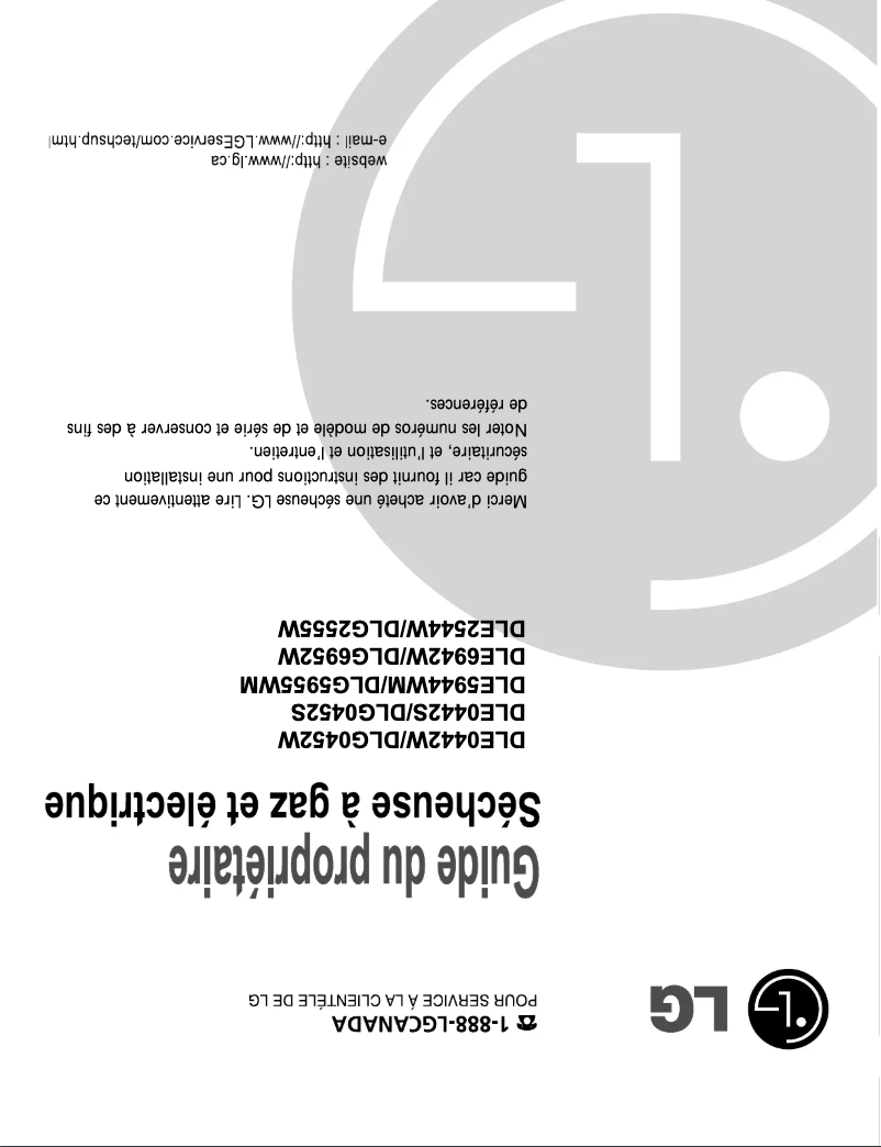 Página 1 del manual Manual de usuario LG DLE5944WM