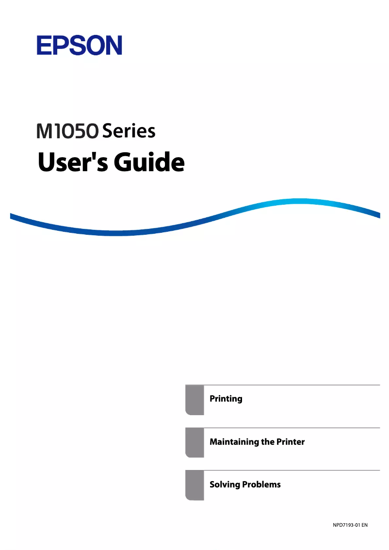 Página 1 del manual Manual de usuario Epson M1058