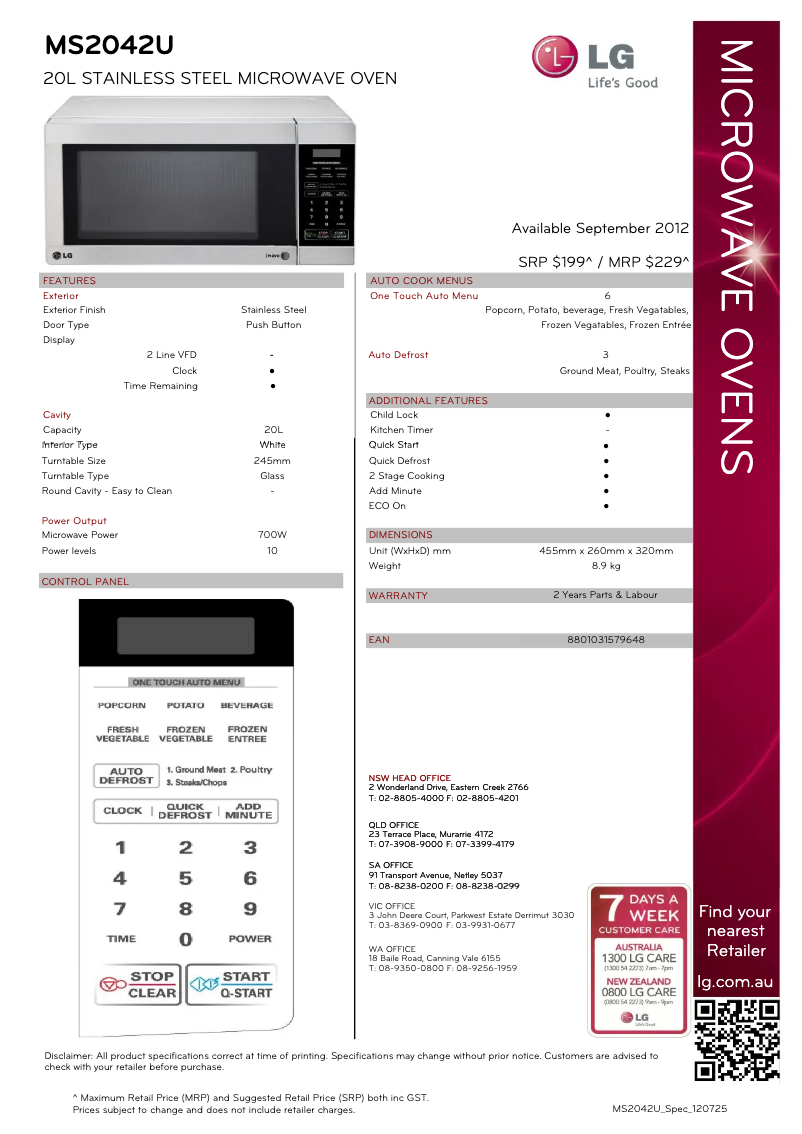 Imagen de la primera página del manual del dispositivo MS2042U