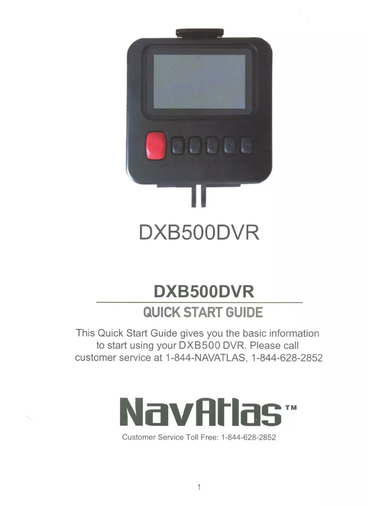 Página nº 1 - Manual de usuario NavAtlas DXB500DVR