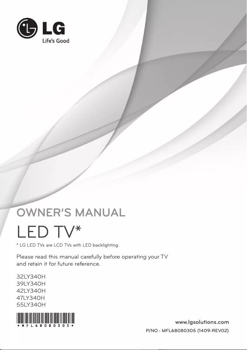 Imagen de la primera página del manual del dispositivo 42LY340H