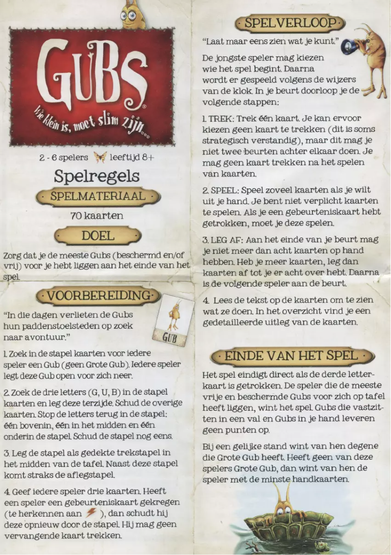 Página 1 del manual Manual de usuario White Goblin Games Gubs