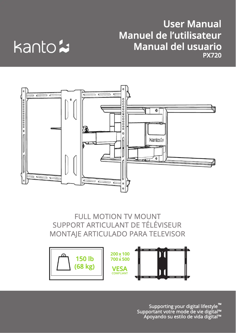 Imagen de la primera página del manual del dispositivo PX720