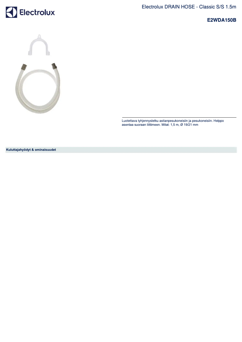 Imagen de la primera página del manual del dispositivo E2WDA150B