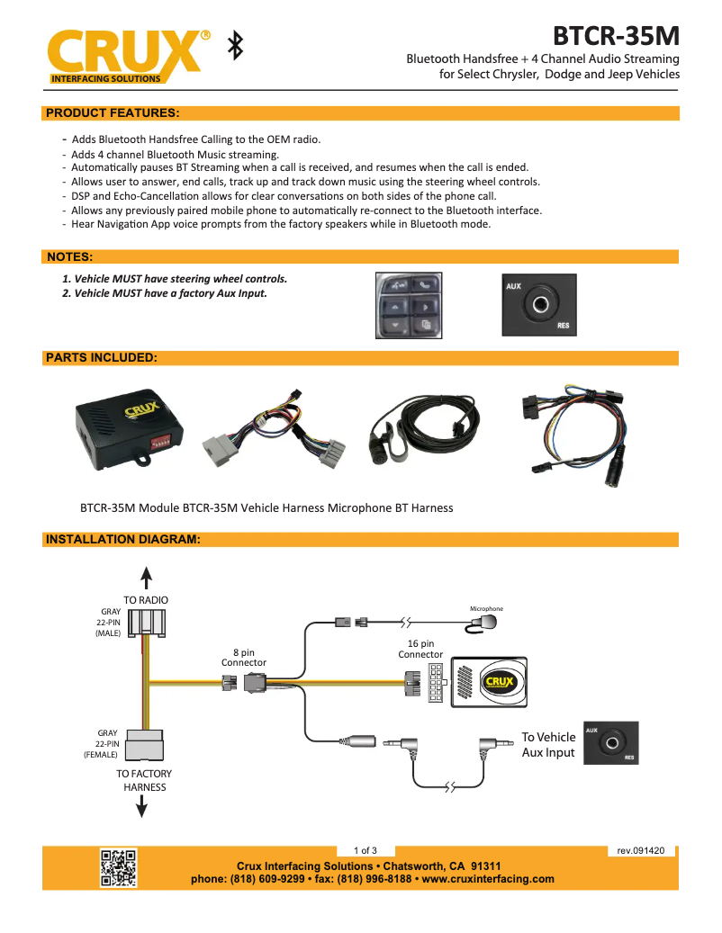 Página 1 del manual Manual de usuario CRUX BTCR-35M
