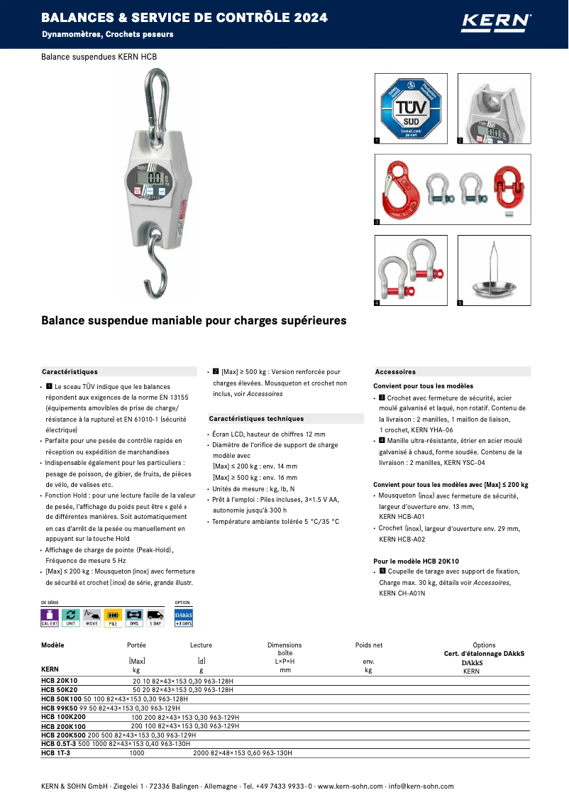 Página 1 del manual Folleto Kern HCB 50K100