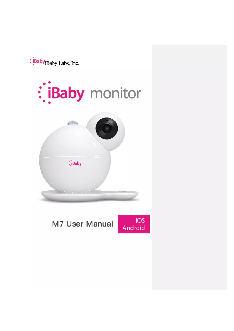 Página nº 1 - Manual de usuario iBaby M7