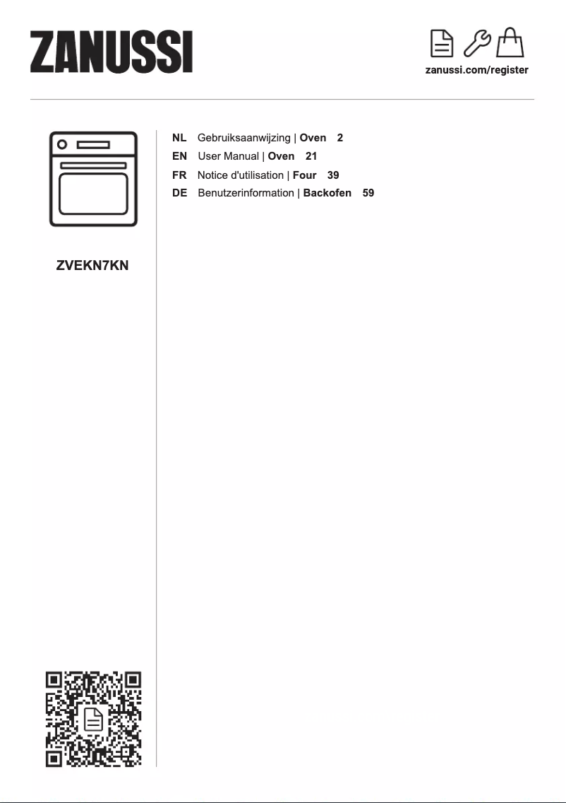Página nº 1 - Manual de usuario Zanussi ZVEKN7KN