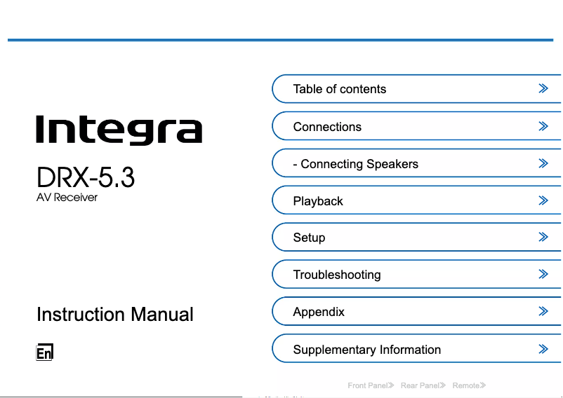 Imagen de la primera página del manual del dispositivo DRX-5.3