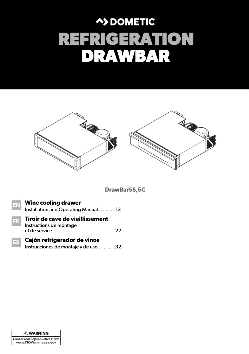 Imagen de la primera página del manual del dispositivo DrawBar 5S