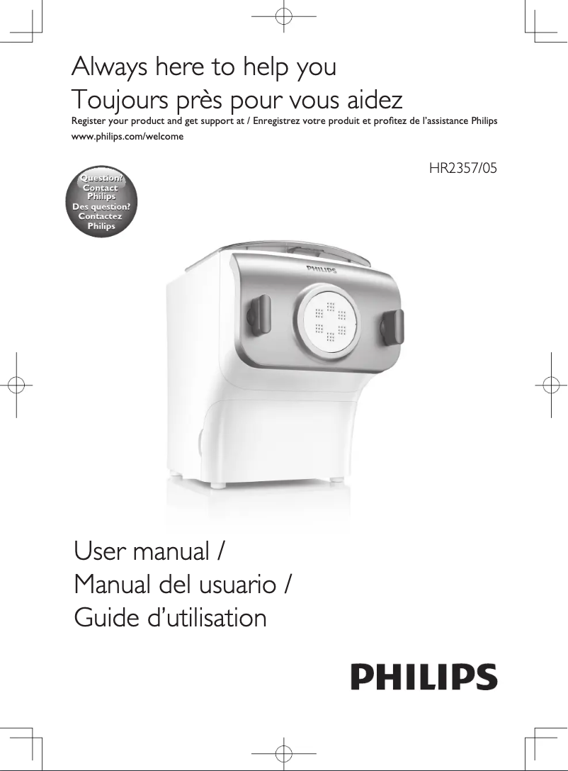 Página 1 del manual Manual de usuario Philips Avance Collection HR2357