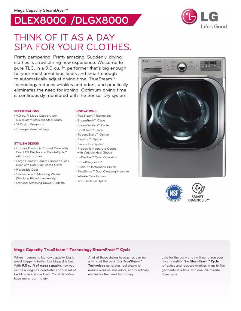 Imagen de la primera página del manual del dispositivo DX8001