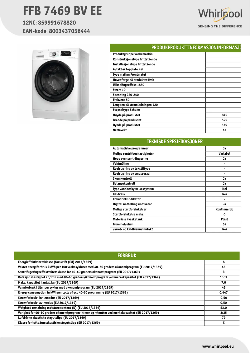 Imagen de la primera página del manual del dispositivo FFB 7469 BV EE