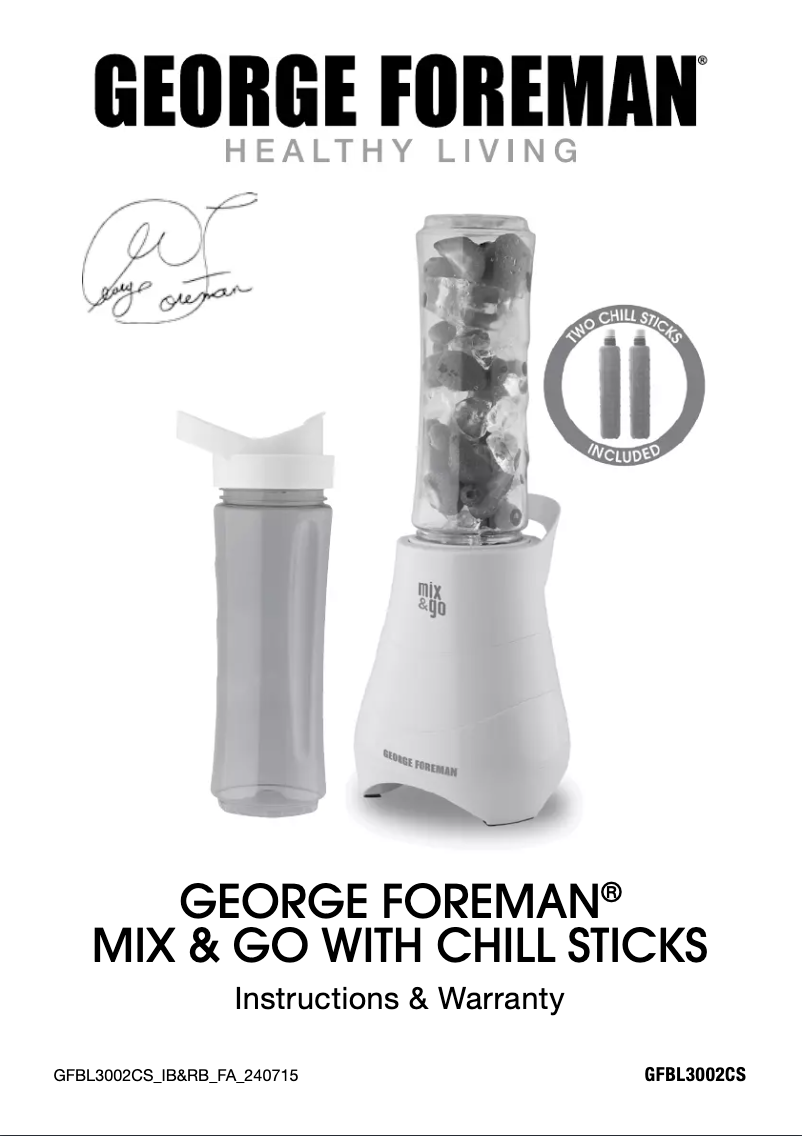 Página 1 del manual Manual de usuario George Foreman Mix & Go GFBLP2