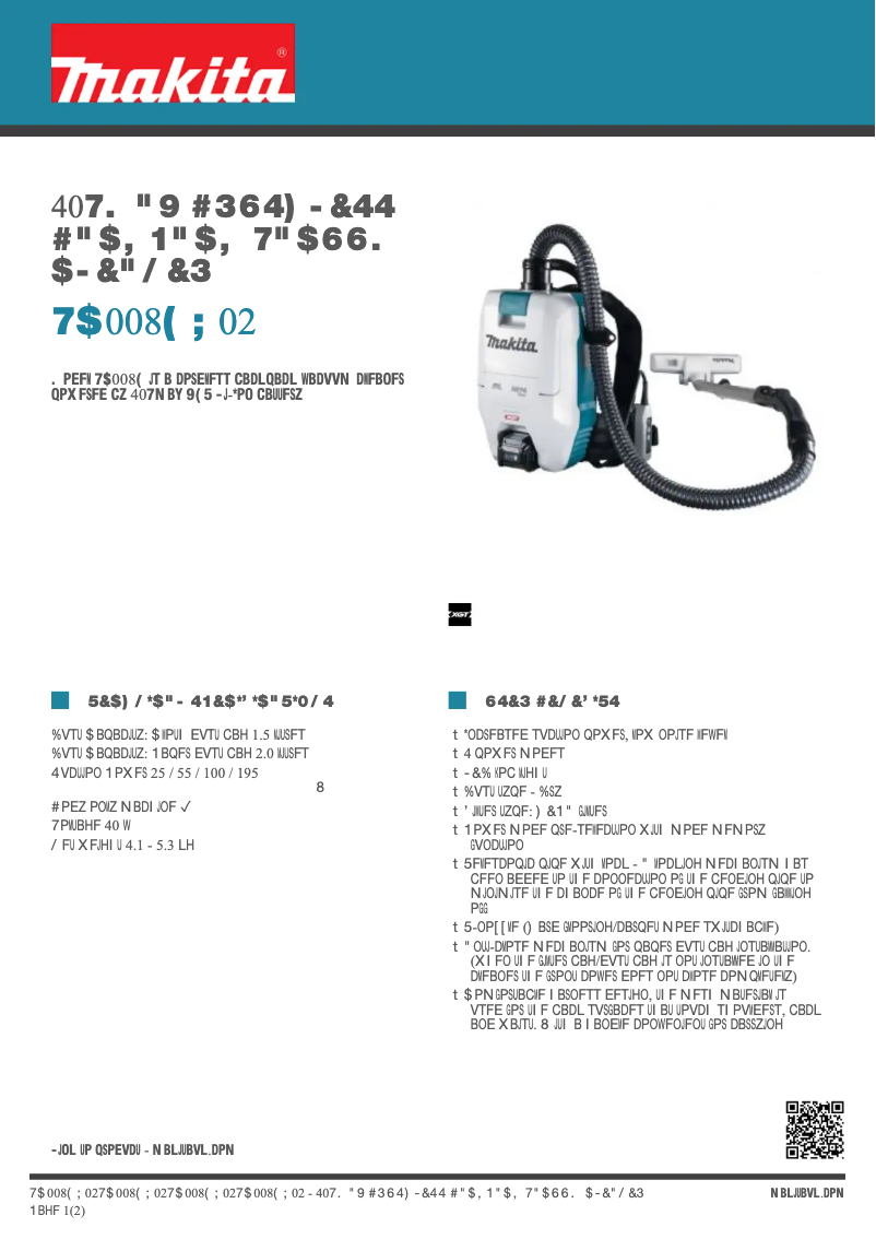 Página nº 1 - Ficha técnica Makita VC008G