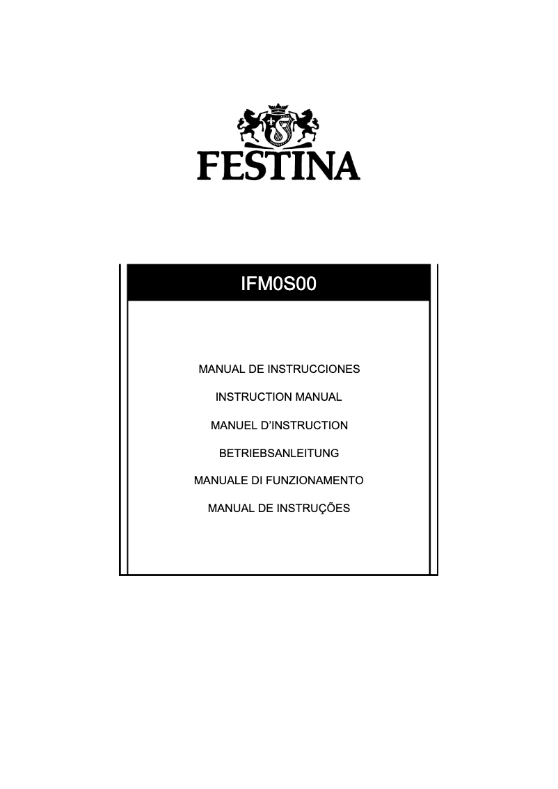 Página 1 del manual Manual de usuario Festina F20282