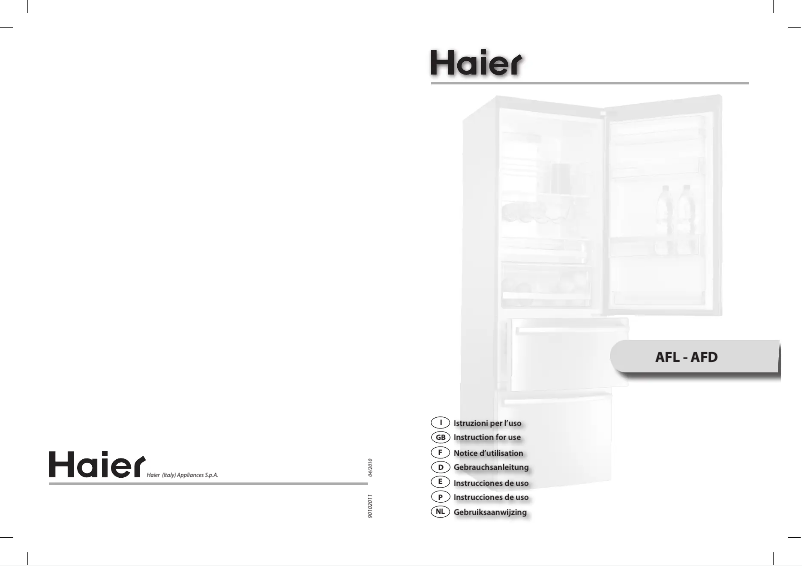 Página nº 1 - Manual de usuario Haier AFD631GR
